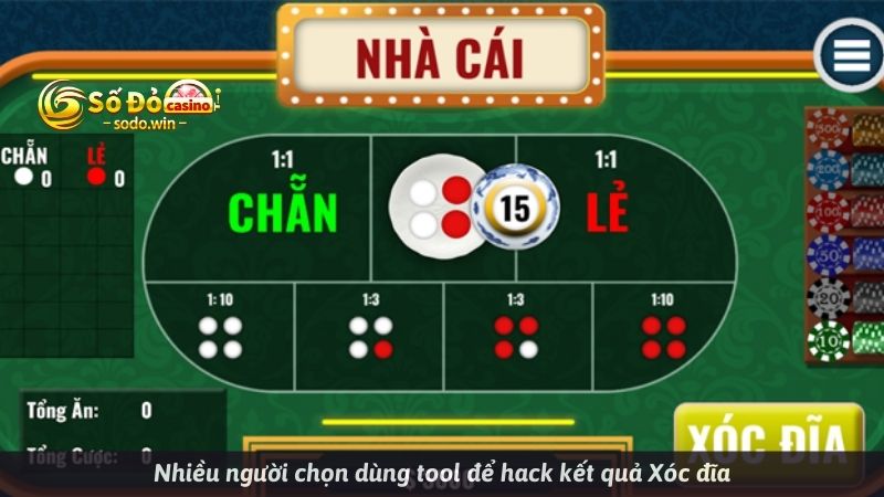 Nhiều người chọn dùng tool để hack kết quả Xóc đĩa